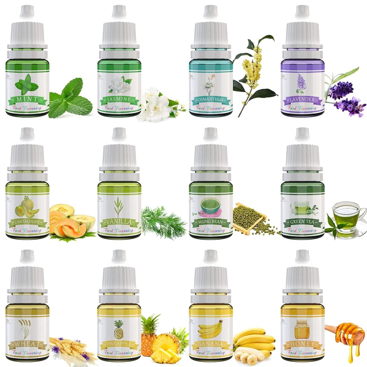 Set di 24 aromi alimentari concentrati, 24 x 6 ml Aromas Naty Shop