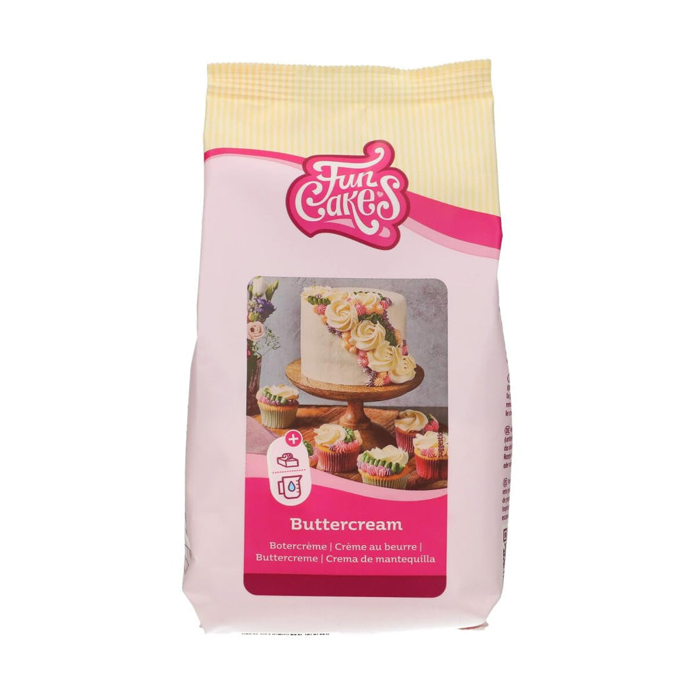 Funcakes Mix Für Buttercreme: Einfach Zu Berübenen, Cremig, Perfekt Zum Dekorieren, Abdecken Und Füllen Von Kuchen, Belag Auf Cupcakes, Halal., 1 Kg Mix per cottura e cottura Naty Shop 500 G Buttercreme