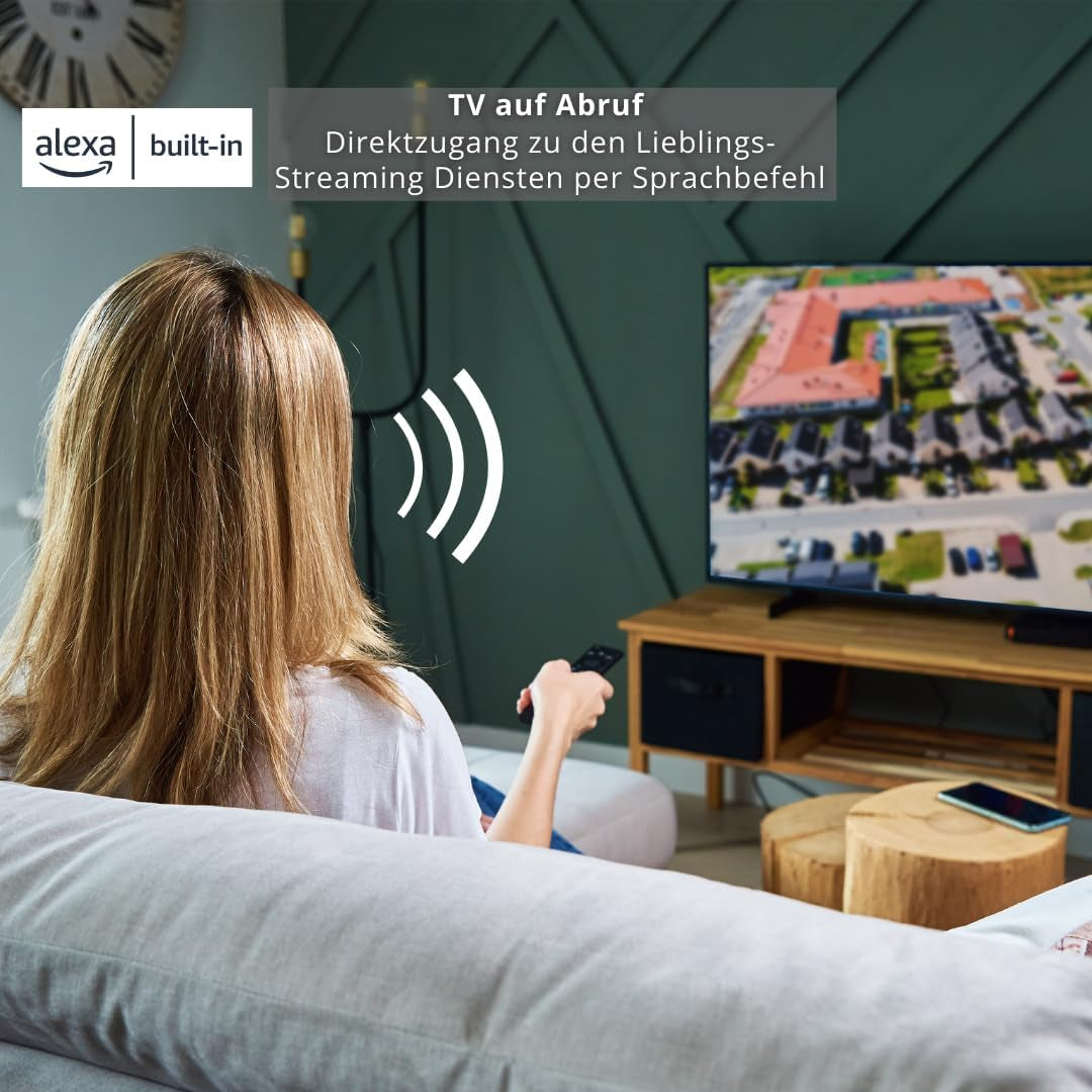 Televizor Toshiba Fire de 43 de inci (televizor inteligent 4K UHD, HDR Dolby Vision, tuner triplu, Alexa încorporată, sunet Onkyo) 43UF3F63DAZ