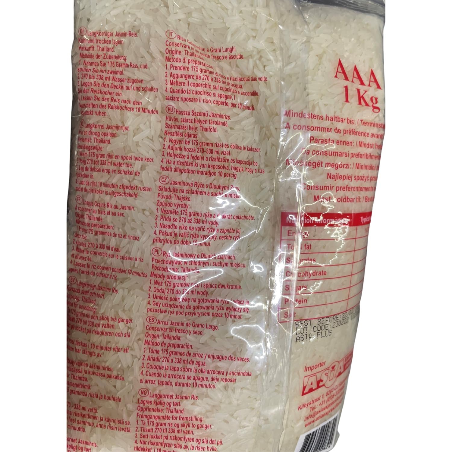 ROYAL THAI RICE - Riso a chicco lungo profumato al gelsomino - 1 X 1 KG