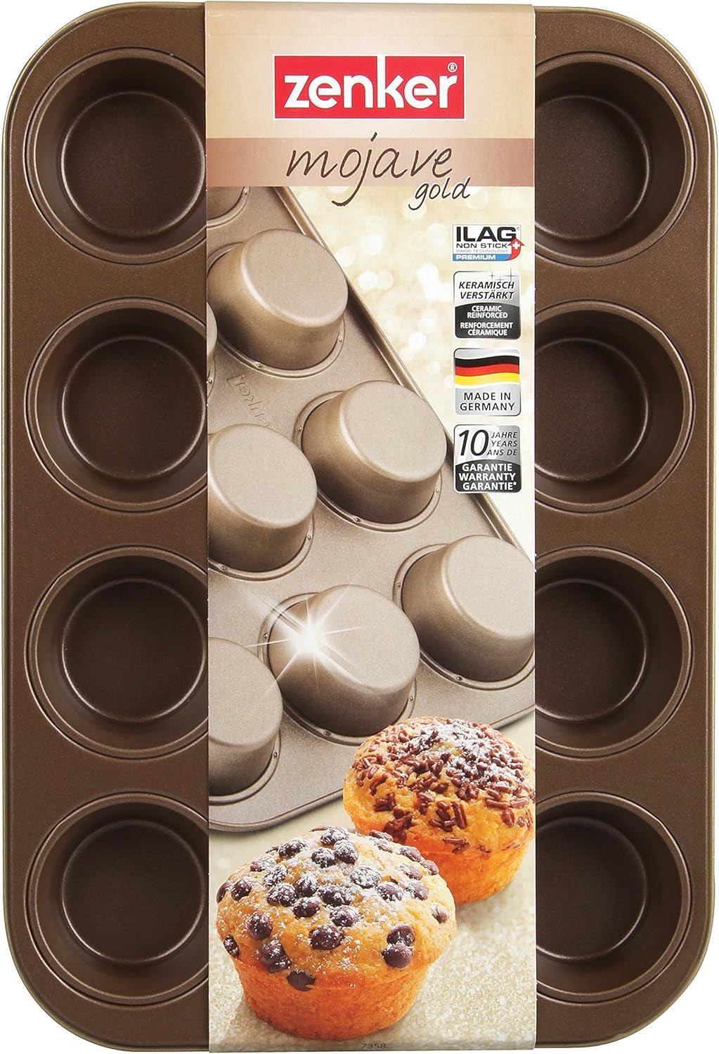 Zenker, stampo per muffin diametro Ø 7 cm, MOJAVE GOLD Stampi e teglie Naty Shop