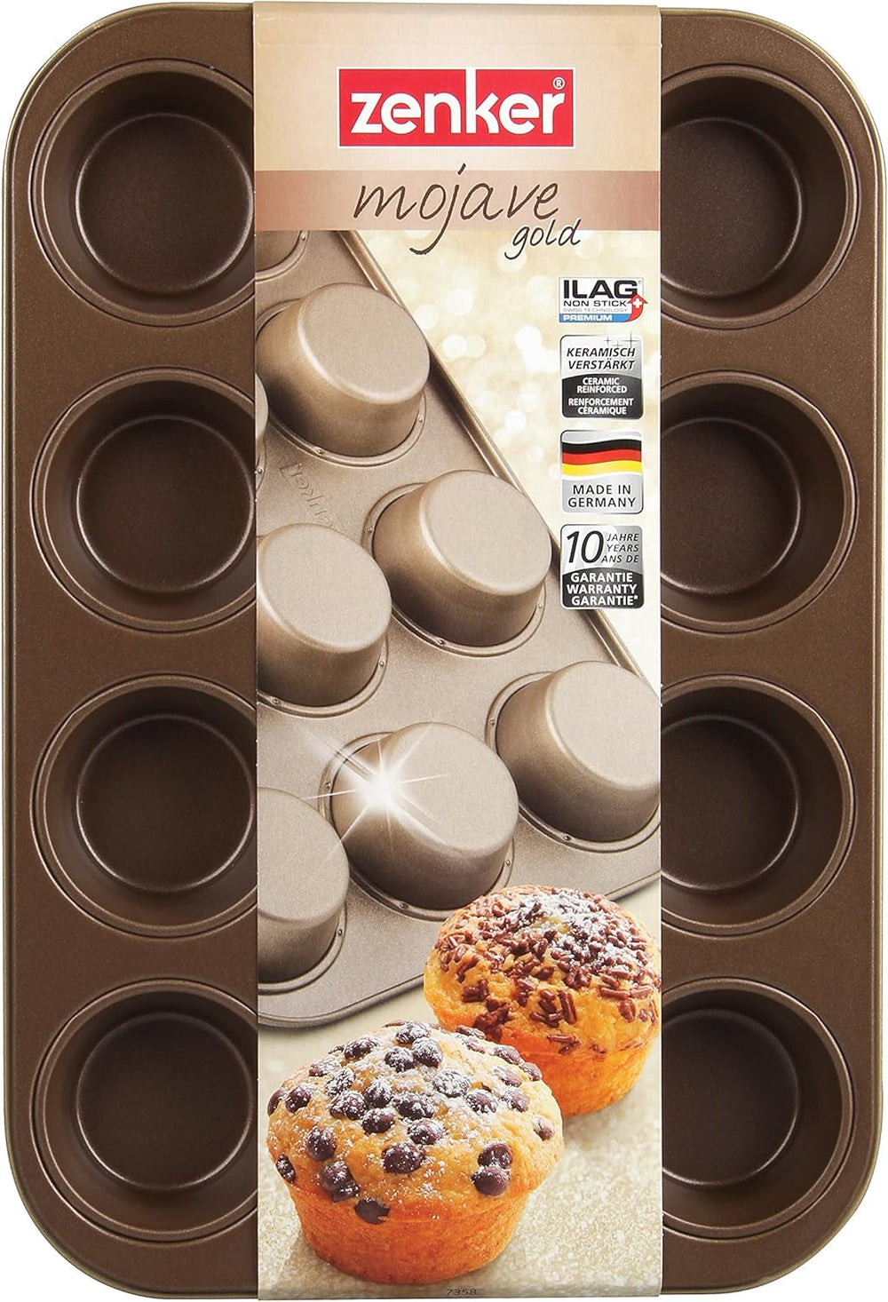 Zenker, stampo per muffin diametro Ø 7 cm, MOJAVE GOLD Stampi e teglie Naty Shop