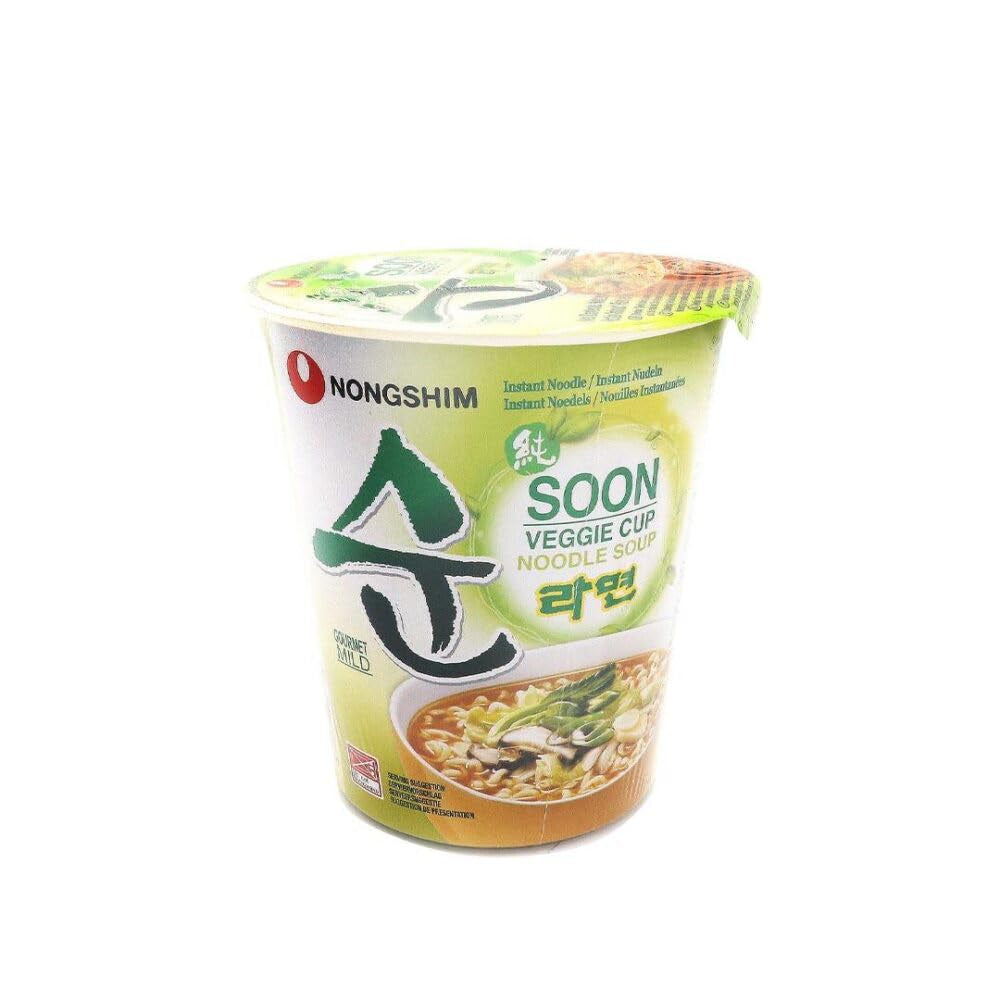 Nong Shim - Instant Cup Nudeln Suppe Soon Veggie - Multipack (12 X 67 GR)