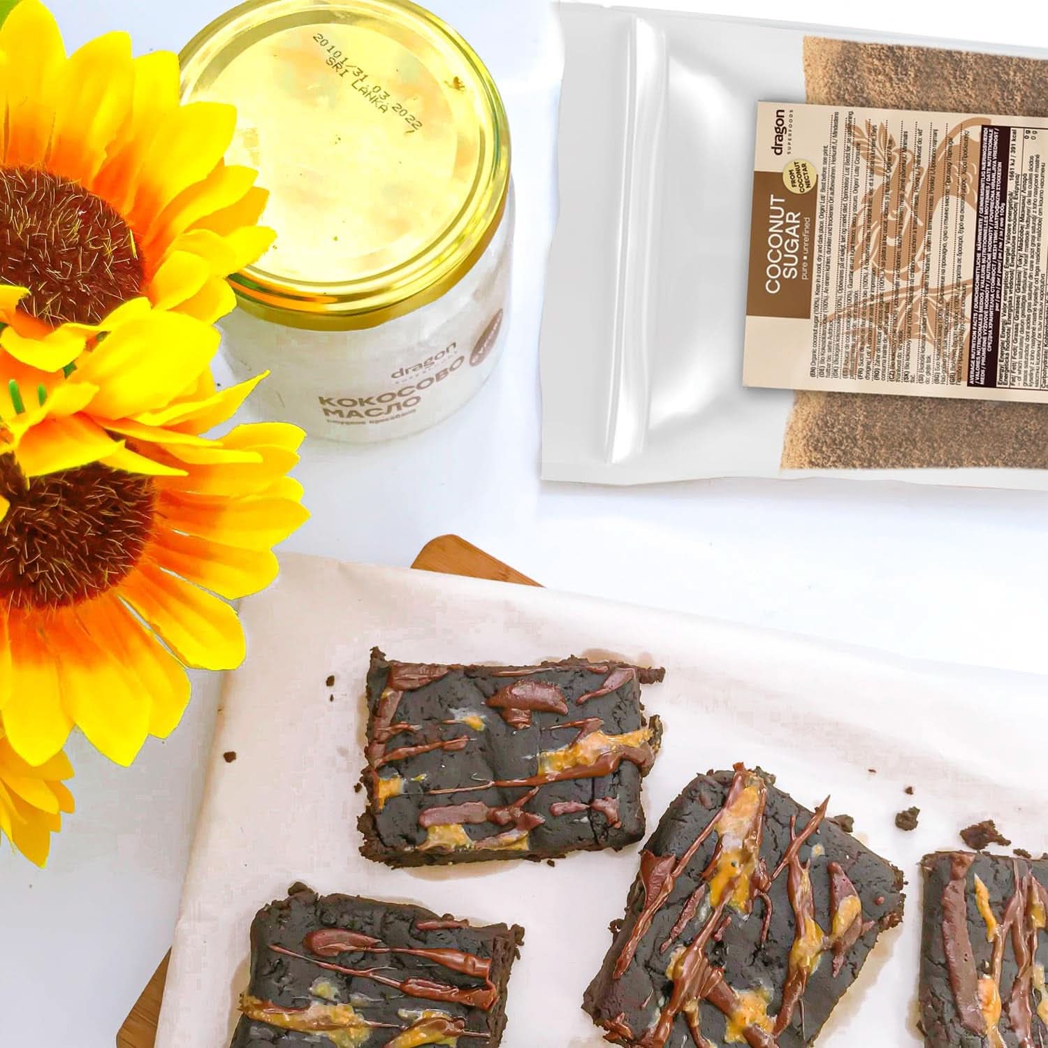 Zucchero di cocco-100% biologico, non raffinato, 1 Kg Dolcificanti Naty Shop