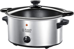 Pentola a cottura lenta Russell Hobbs, antiaderente da 3,5 litri, acciaio inossidabile, 3 impostazioni di temperatura e funzione di mantenimento in caldo, pentola a cottura lenta da 160 W Naty Shop Titolo predefinito