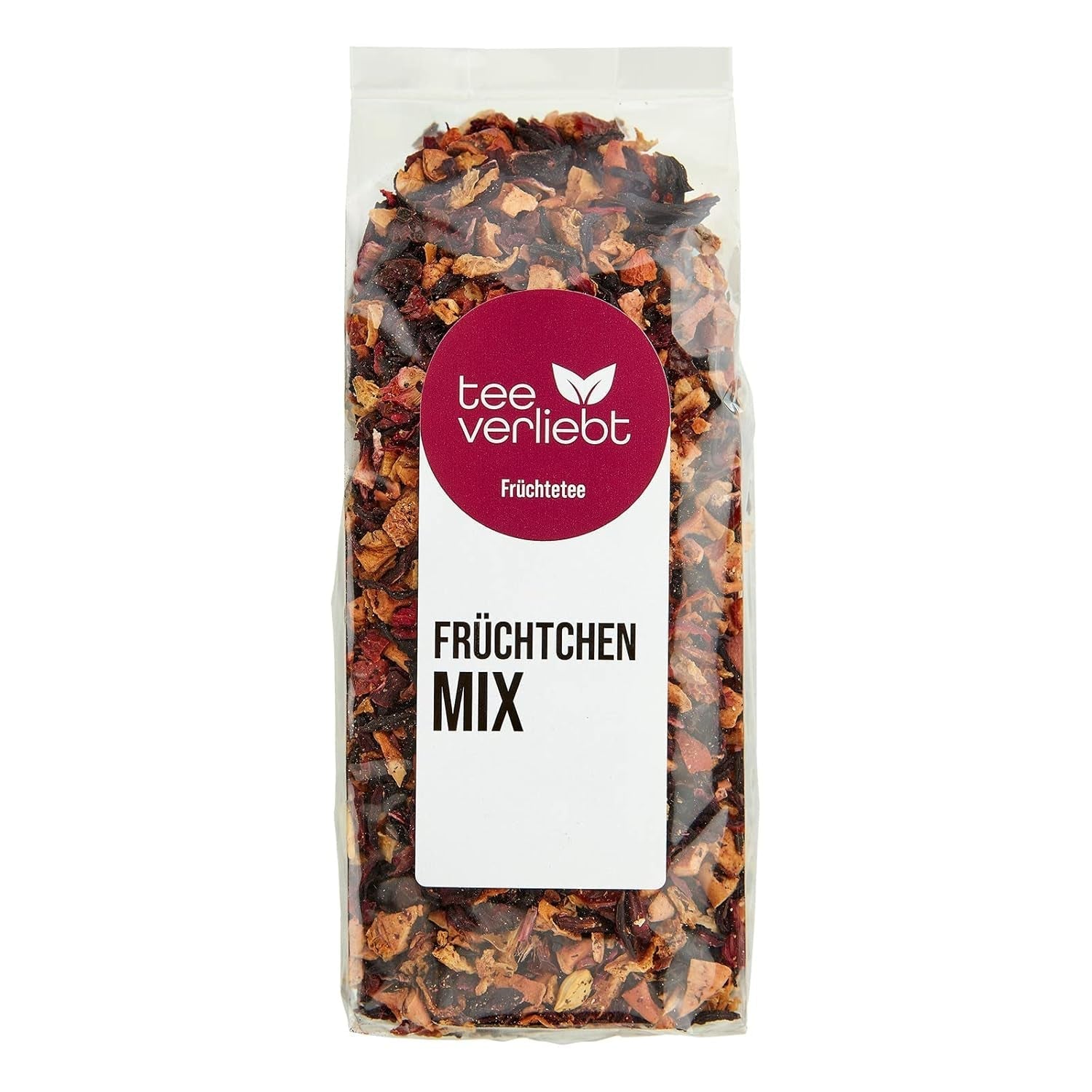 Teeverliebt - Ceai de fructe vrac Beerenkönigin 1000 g I Ceai de fructe vrac I Compoziție delicioasă a amestecului de ceai cu zmeură, căpșuni și mure I Ceai de înaltă calitate vrac 1 kg