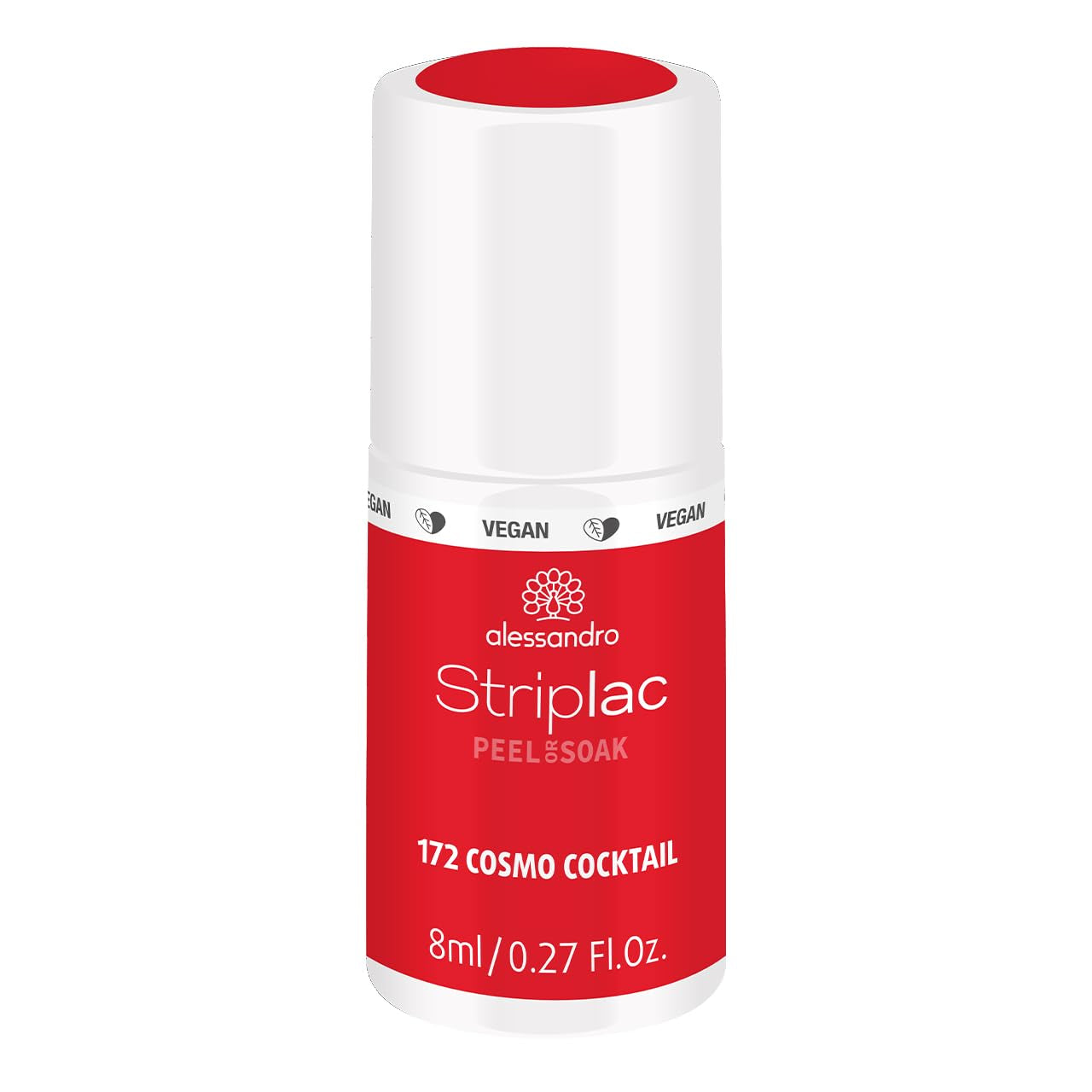 Smalto UV alessandro Striplac Coral Sunshine – Delicato e a lunga tenuta – Facile rimozione grazie alla tecnologia di rimozione – Vegan e cruelty-free – 8 ml