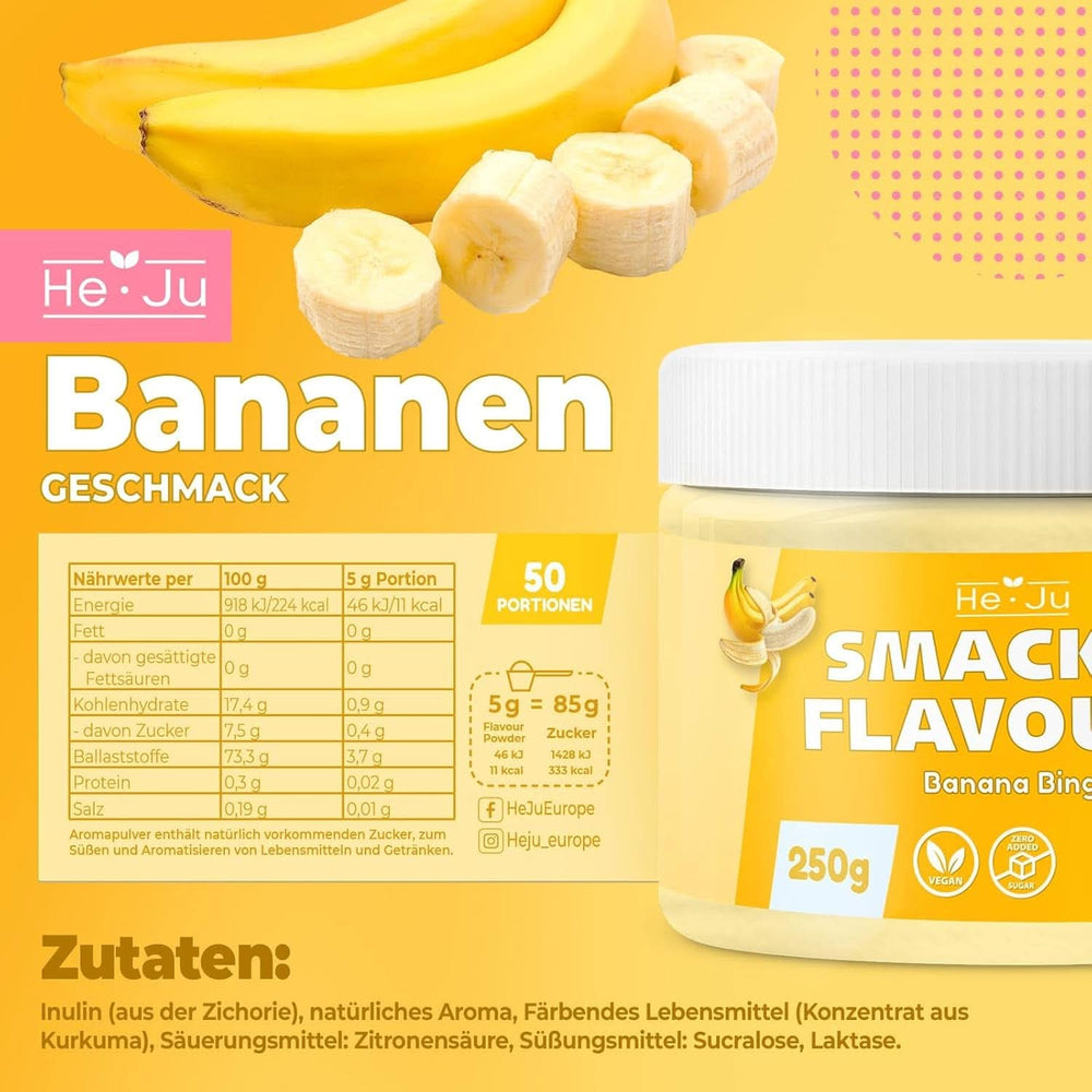 He-Ju, Polvere al gusto di banana, 250 grammi Aromas Naty Shop