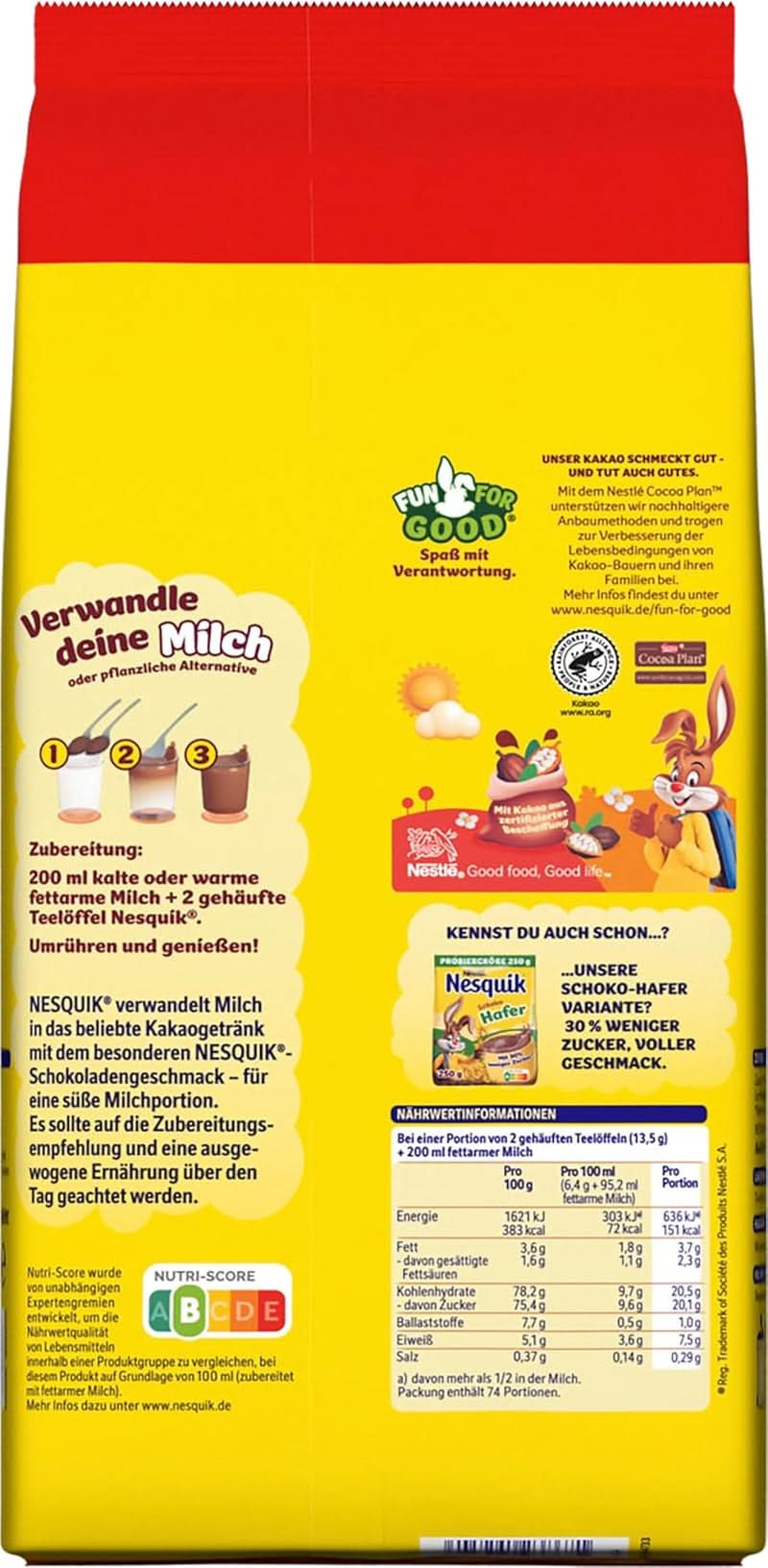 Nestlé, Cacao in polvere da mescolare al latte, 1 Kg di Cacao e Cioccolata Calda Naty Shop