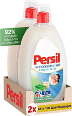 Persil Ultra Concentrate Sensitive Gel (130 lavaggi), Detersivo liquido per allergie e neonati in un flacone più piccolo per meno plastica, Rimuove le macchie difficili, Dermatologicamente testato Detersivi per bucato Naty Shop