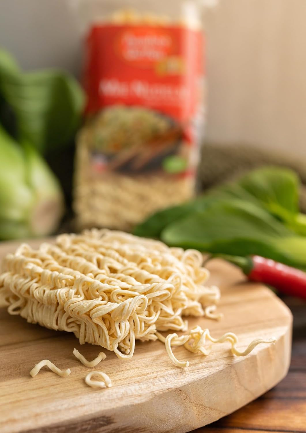 Giardino di bambù - Mie Noodles | Noodles istantanei per la cucina asiatica | Ideale per piatti wok o zuppe Vegani | Busta da 250 g