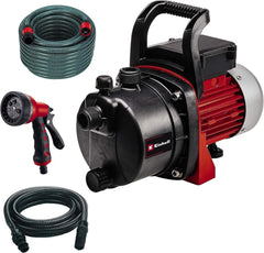 Set pompă de grădină Einhell GC-GP 6538 Set/I (650 W, max. 3,6 bar, debit 3800 L/h, șurub de umplere/golire cu apă, incl. furtun de aspirare de 4 m + furtun de grădină de 20 m + pistol de pulverizare)