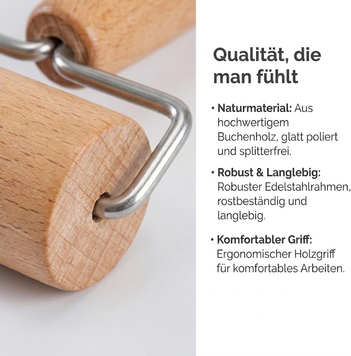 Nudelholz, Teigroller, Nudelholz Holz, Mattarello, Teigroller Holz, Teigrolle, Geeignet zum Backen und Kochen in der Heimischen Küche, Tortilla, Pizza, Plätzche