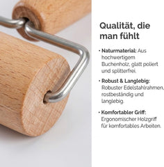 Nudelholz, Teigroller, Nudelholz Holz, Mattarello, Teigroller Holz, Teigrolle, Geeignet zum Backen und Kochen in der Heimischen Küche, Tortilla, Pizza, Plätzche
