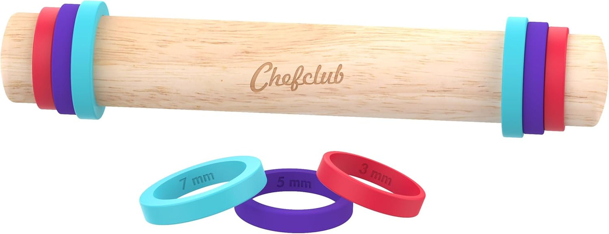 Teigrolle con anelli regolabili