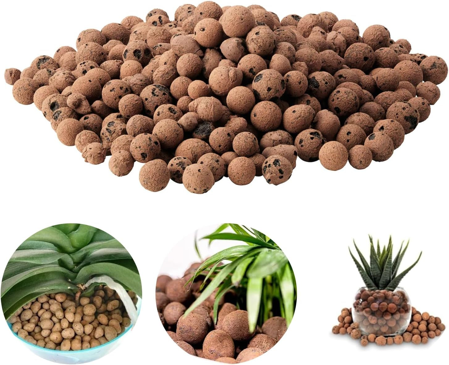 Granuli di argilla a grana grossa, Granuli di argilla espansa, Granuli vegetali, Substrato per piantagione idroponica in argilla espansa 1 litro, Granuli di argilla granulata da 5-8 mm