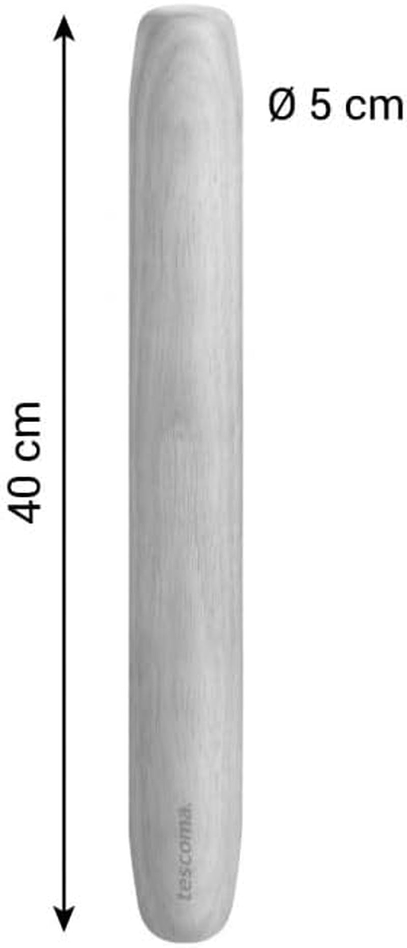Tescoma DELÍCIA Rotella per pizza 40 cm, ø 5 cm aus Holz | Premium brasiliano Gummibaum-Holz | Ottimale per ogni formato di pizza Design ergonomico | Umweltfreundlich & Langlebig
