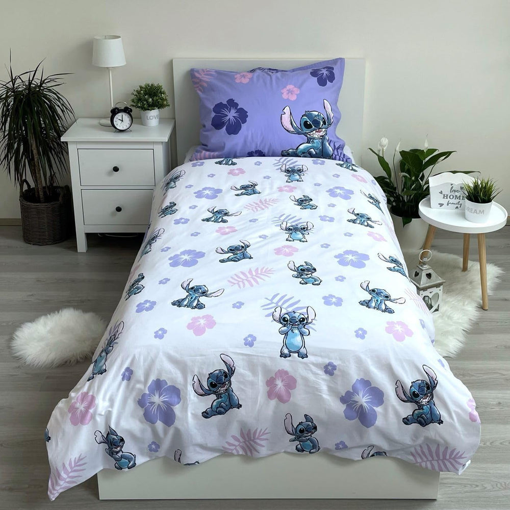 Biancheria da letto reversibile per bambini, Lilo & Stitch, 100% cotone Biancheria da letto - bambini Naty Shop