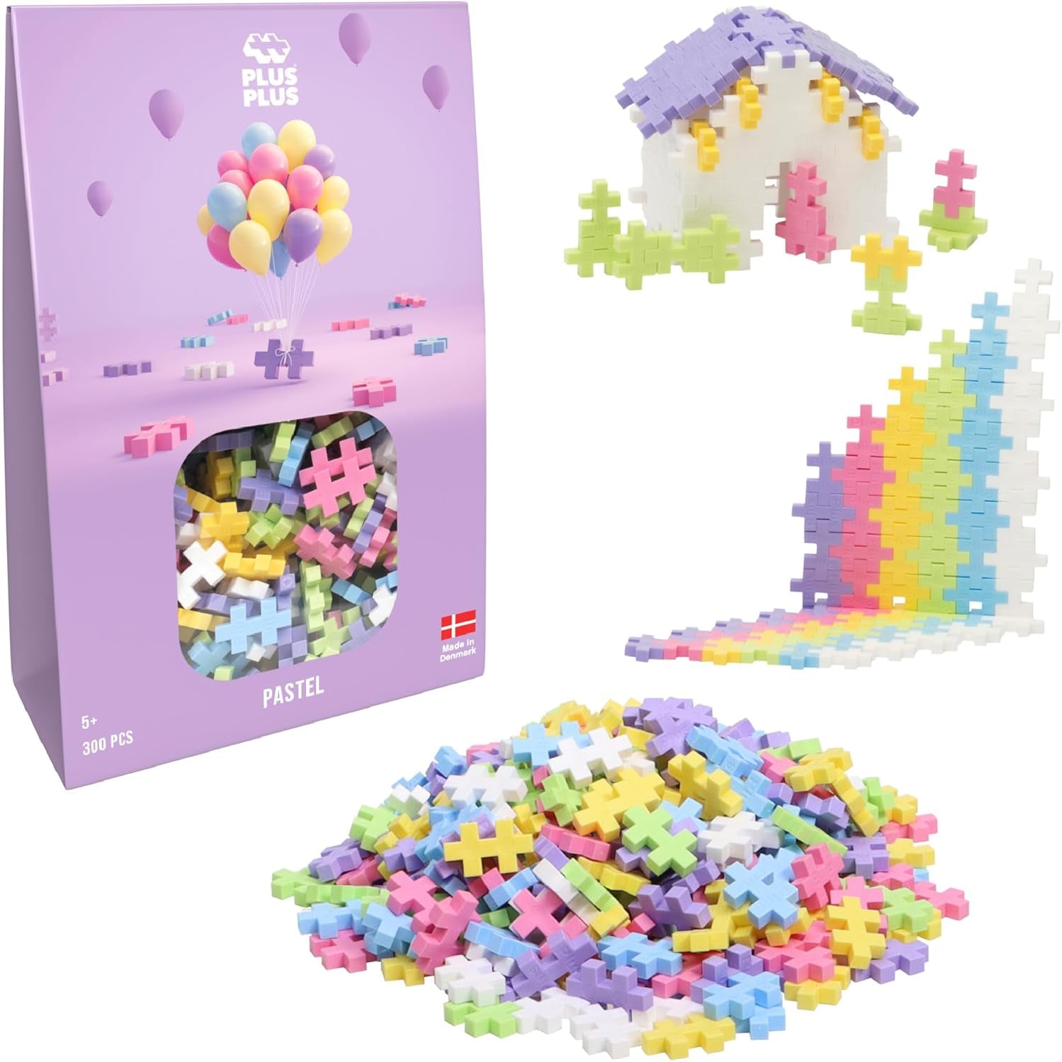 Plus-Plus 9604262 Geniales Konstruktionspielzeug, Regenbogen, Kreativ-Bausteine ​​​​Tube, 240 Teile