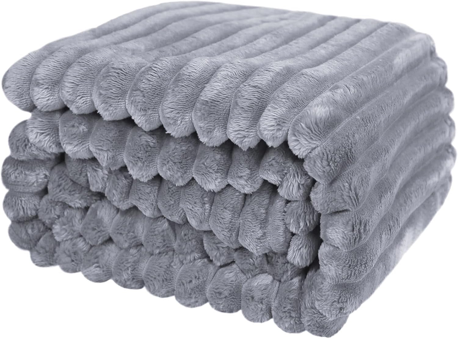 Pătură confortabilă 200X230 Cm - Pătură caldă și pufoasă pentru cuvertură de pat și canapea Pătură pentru mamă, femei și iubită (bej, 200X230Cm) Paturi si Cuverturi KEAYOO Gri 200X230Cm