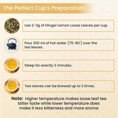 Ceai verde cu ghimbir și lămâie de  - 100% ceai verde japonez - aromă de citrice (30 g)