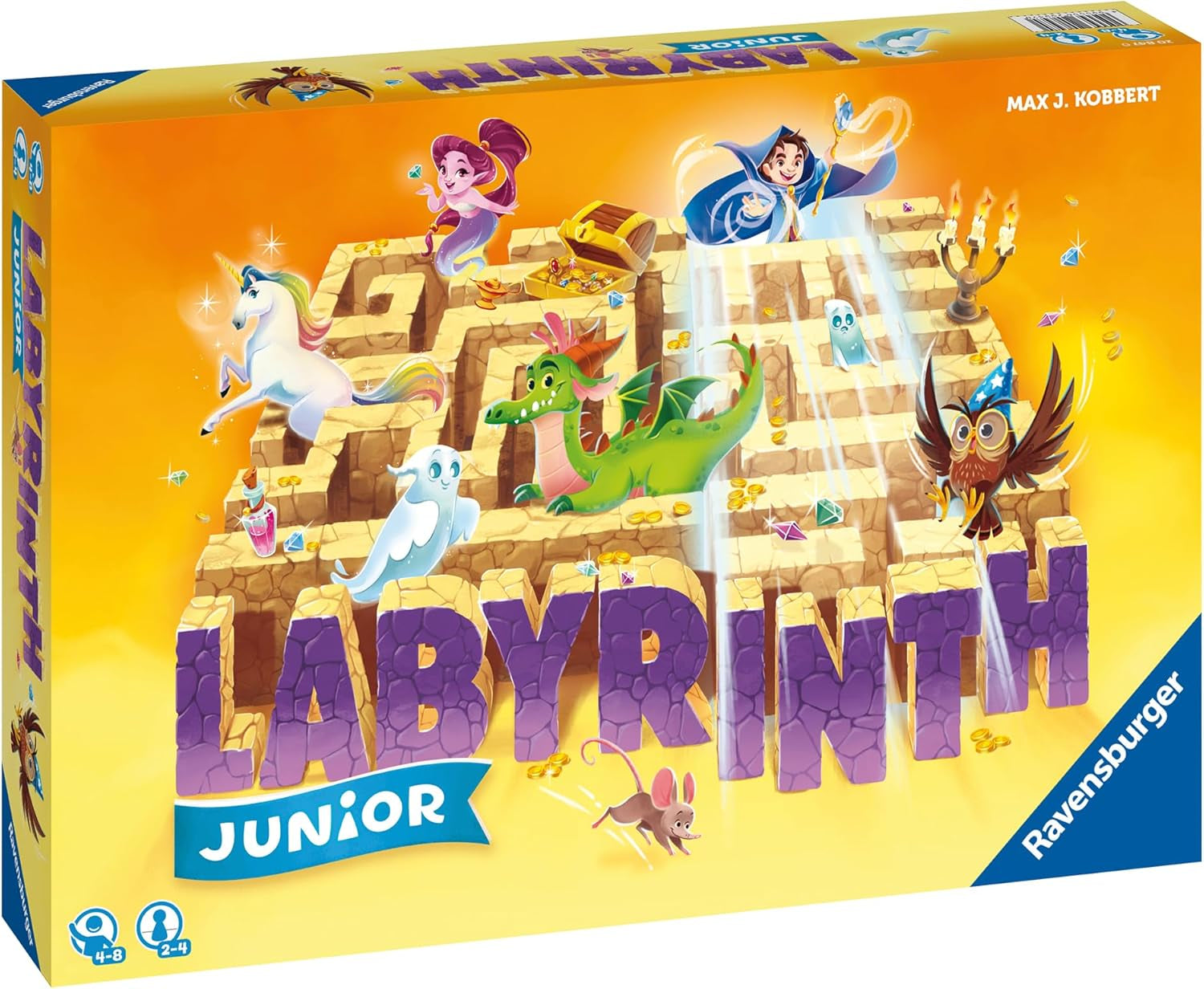 Ravensburger Gioco per bambini 20847 - Junior Labyrinth - Classico per famiglie per bambini, gioco per bambini dai 4 anni in su - Gioco da tavolo adatto per 2-4 giocatori, edizione Junior