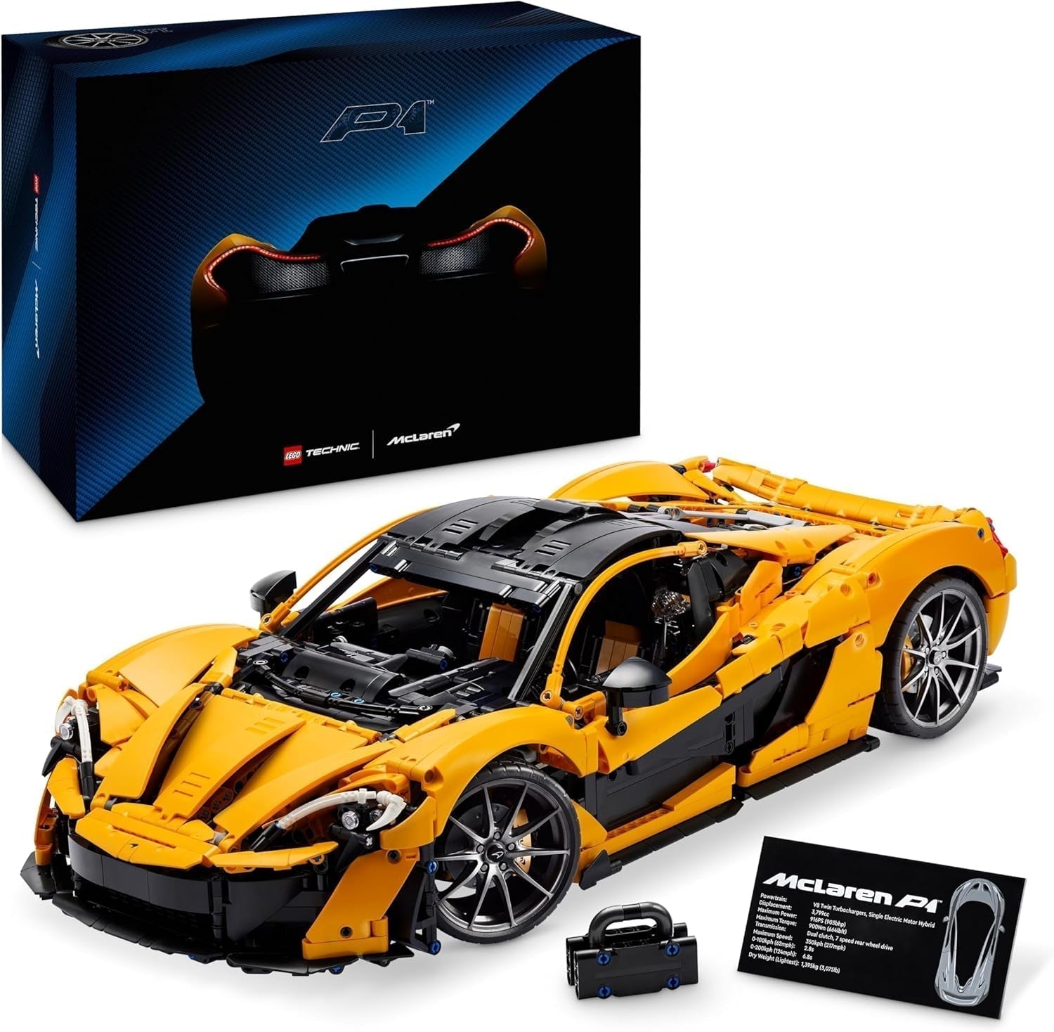 LEGO Technic Mclaren P1 Super Sports Car Set per adulti Appassionati di auto Regalo Motore a pistoni V8 Trasmissione a 7 velocità Modello in scala Set di auto giocattolo 42172 Set di costruzione Besuche den LEGO-Store Titolo predefinito