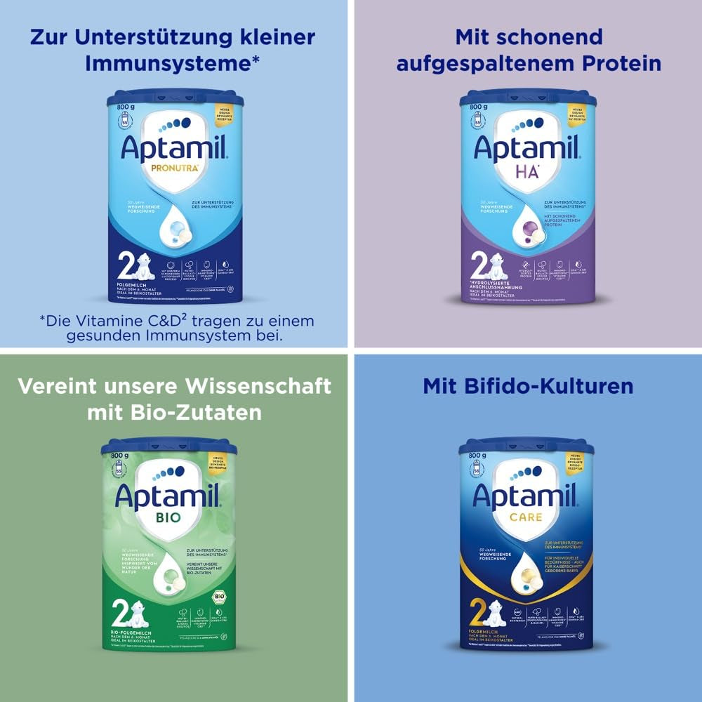Aptamil Care 2 – Adatto anche per bambini nati con taglio cesareo – 1 x 800 g