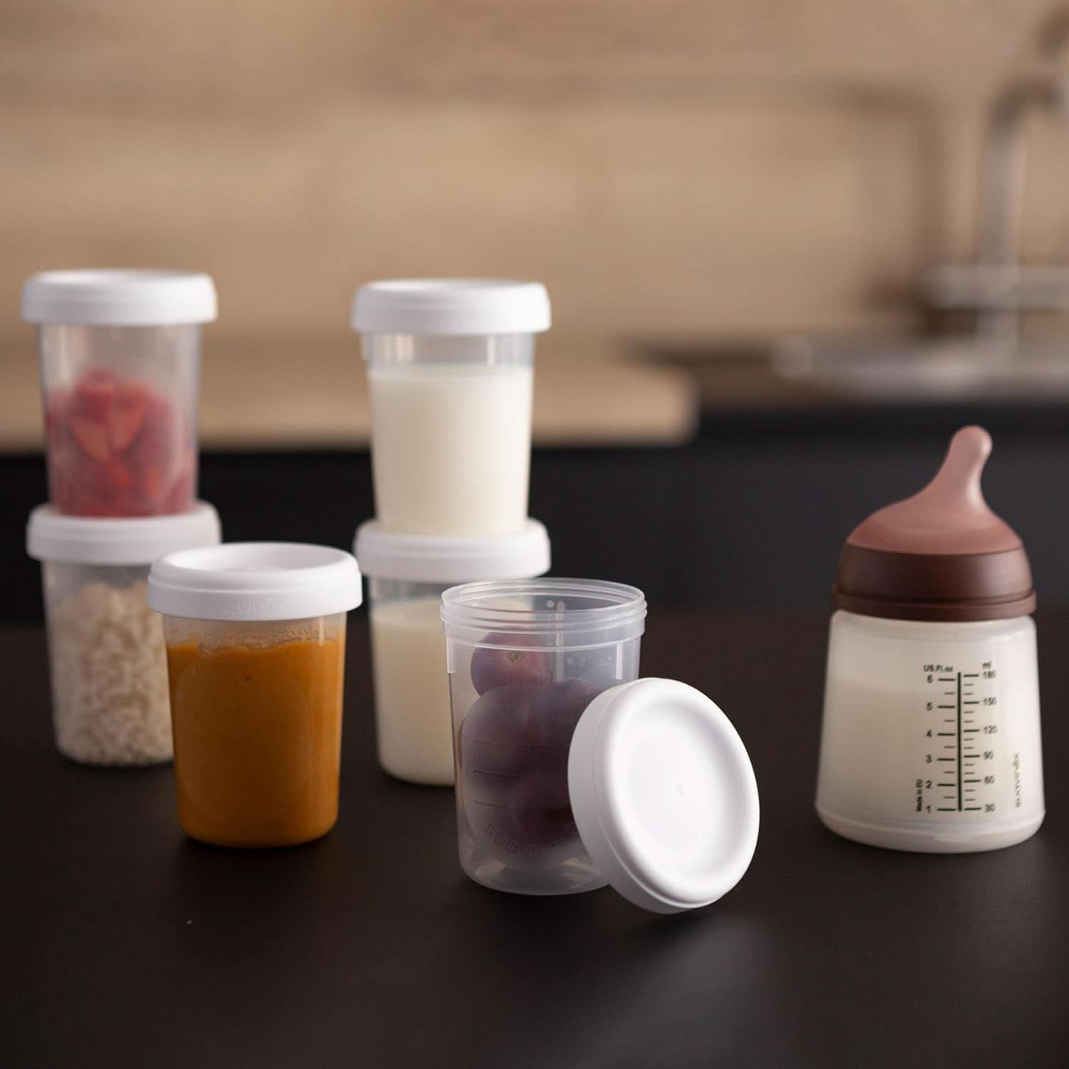 Cutii de depozitare alimente, Suavinex, 10 bucăți Accesorii Hrana si Alaptare Bebe Naty Shop