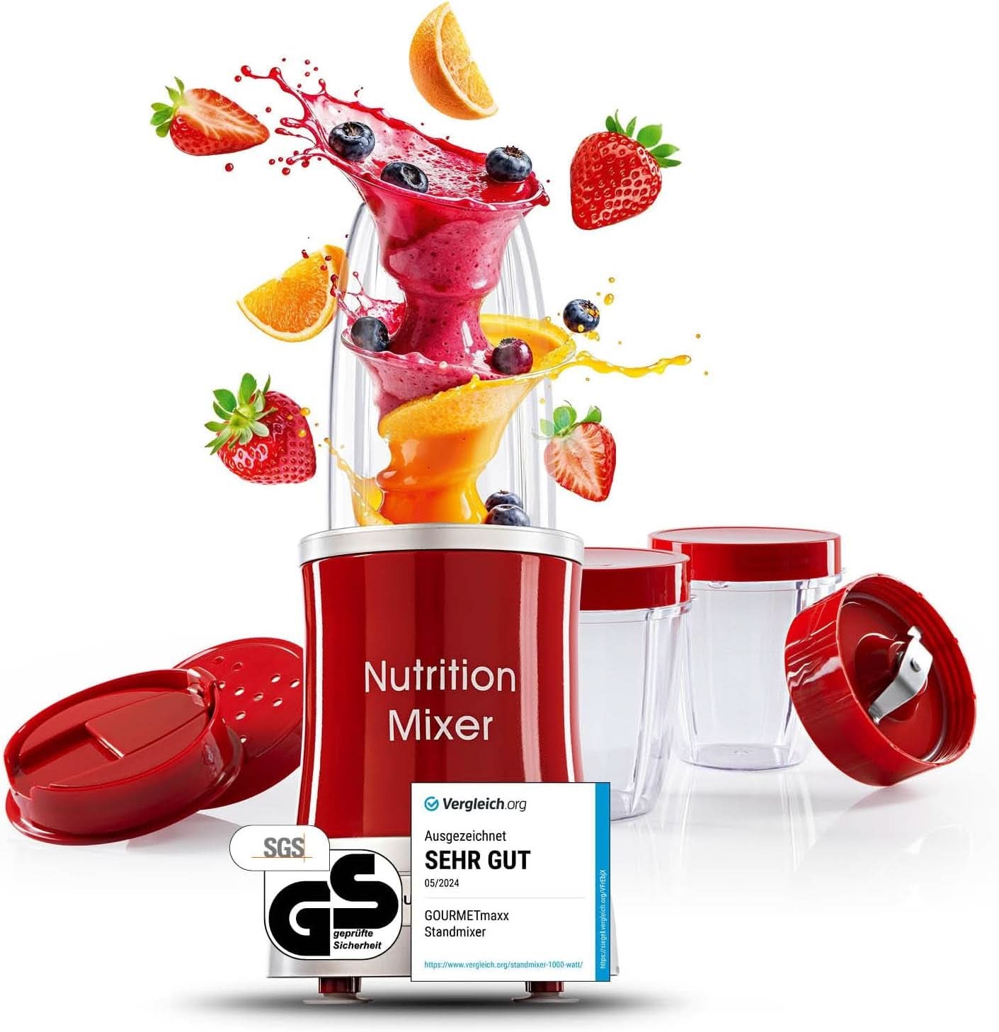 Gourmetmaxx Mr Magic Blender, Smoothie Maker con pacchetto accessori Xxl Naty Shop