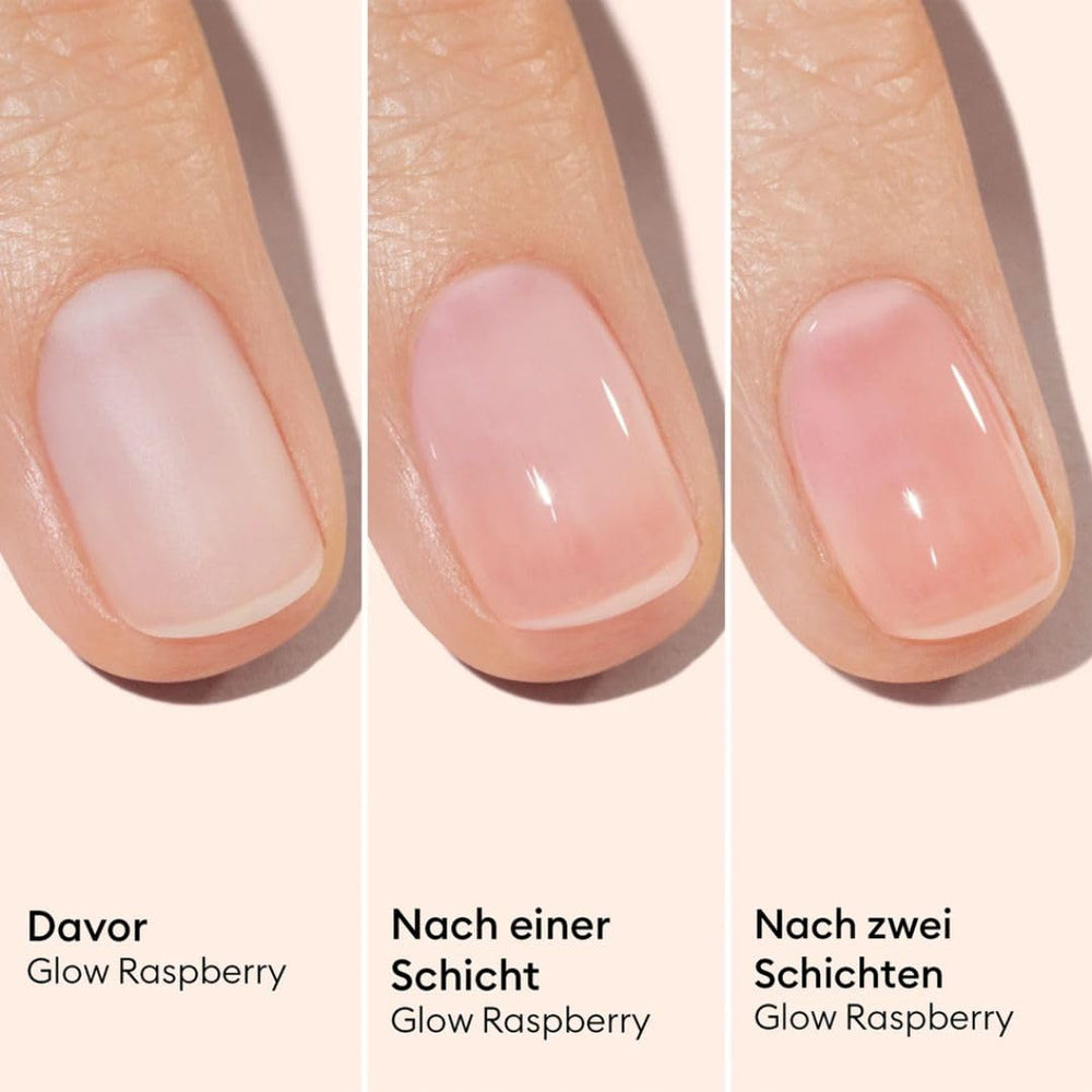 MANUCUIST Nail Care Repair Active Glow Raspberry (Rosa) a base biologica: Mandorla Dolce, Lampone, Smalto Nutriente e Lucido, Effetto Rosa Trasparente - Smalto Nude