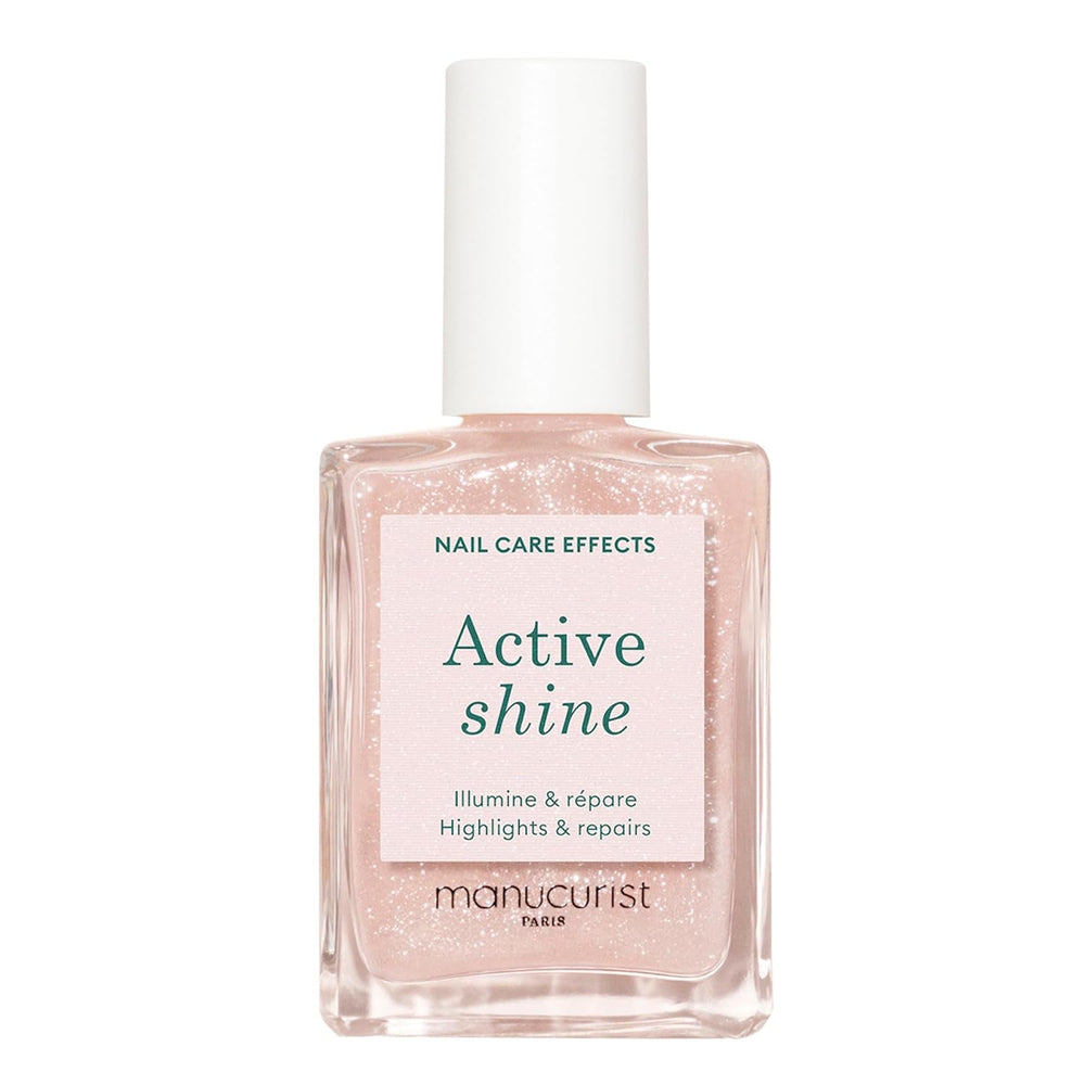 MANUCUIST Nail Care Repair Active Glow Raspberry (Rosa) a base biologica: Mandorla Dolce, Lampone, Smalto Nutriente e Lucido, Effetto Rosa Trasparente - Smalto Nude
