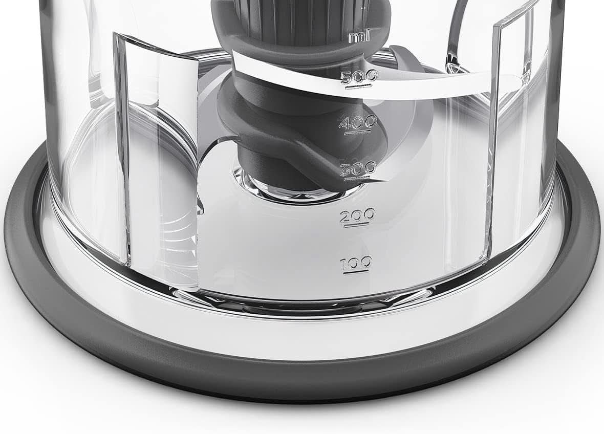 Kenwood Easychop CHP61.000WH, Zerkleinerer Mit Vier Klingen, Schüssel 0.5 L, Druckantrieb, 2 Geschwindigkeiten, Rutschfester Ring, Spülmaschinenfest, Eisbrecher, 500 W, Weiß Kitchen Naty Shop