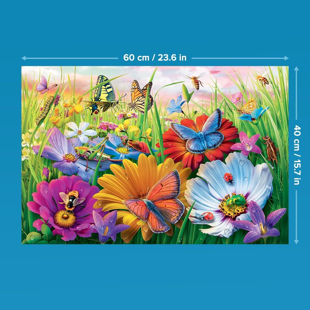 Trefl - Easypiece Puzzle: Insecte pe pajiște - 300 de piese - piese mari, ușor de puzzleat, pentru adulți și copii de la 10 ani în sus Puzzle Naty Shop