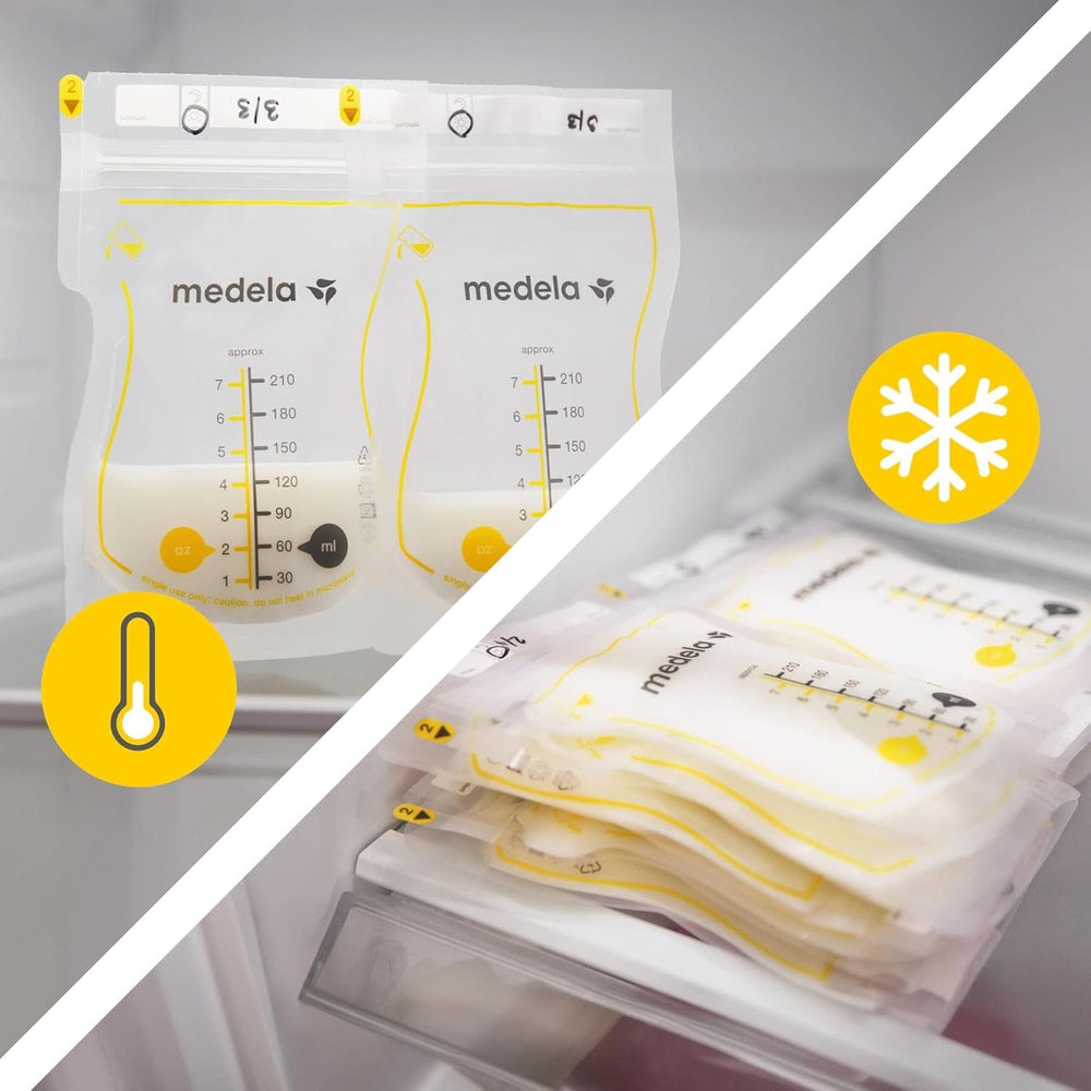 Medela Easy Pour Muttermilchbeutel Zum Einfachen Ausgießen, 100 Stück, 210 Ml, Auslaufsichere Einweg-Muttermilchbeutel Mit Überlaufschutz, Stillhelfer Accessori Alimenti per neonati e Allattamento Naty Shop