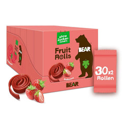 BEAR panini alla frutta con fragole, ingredienti 100% naturali, 30 x 20 grammi Prodotti disidratati Naty Shop Fragole