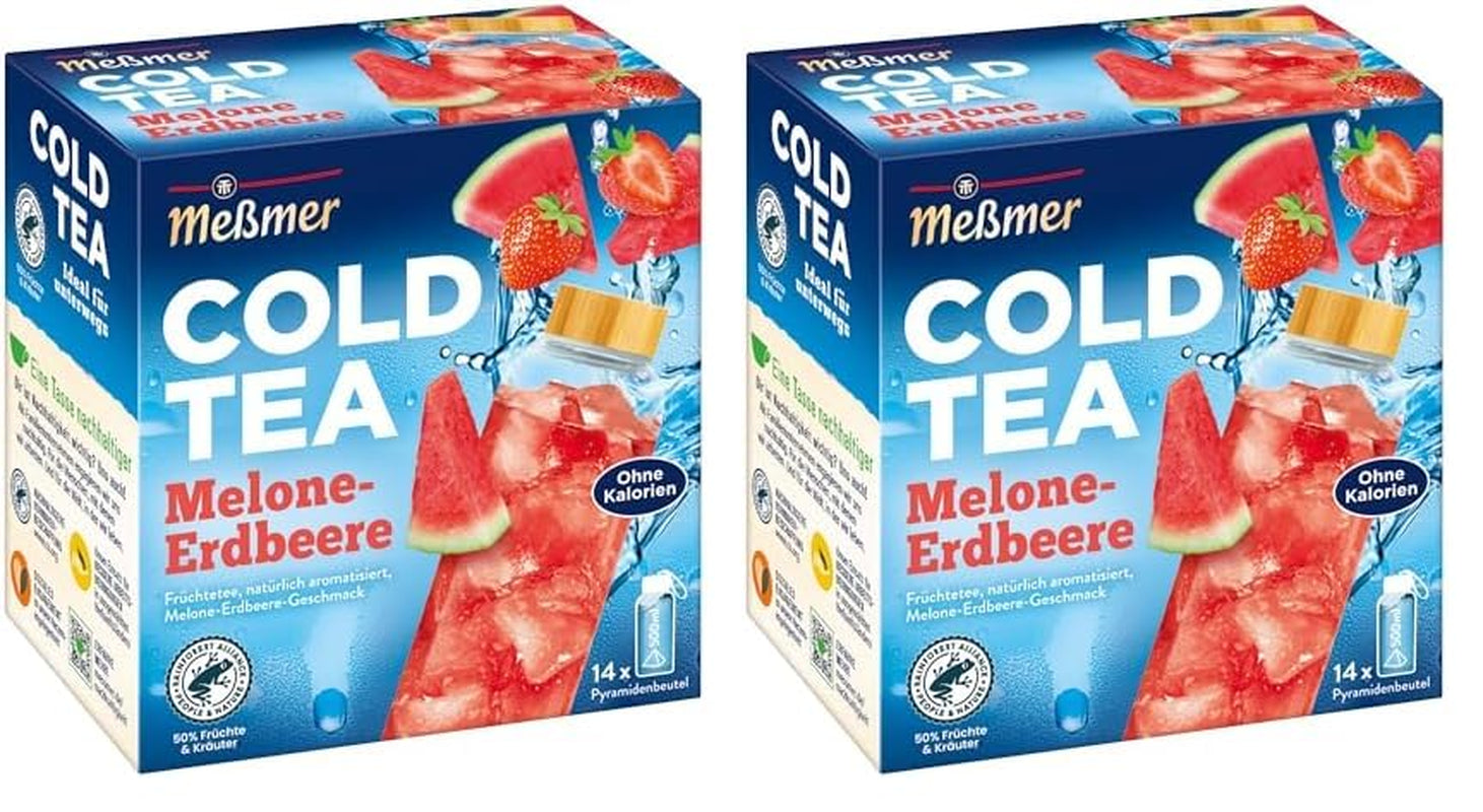 Meßmer Cold Tea Sommer-Beere | 14 pliculețe piramidale | Fără gluten | Fără lactoză | Vegan