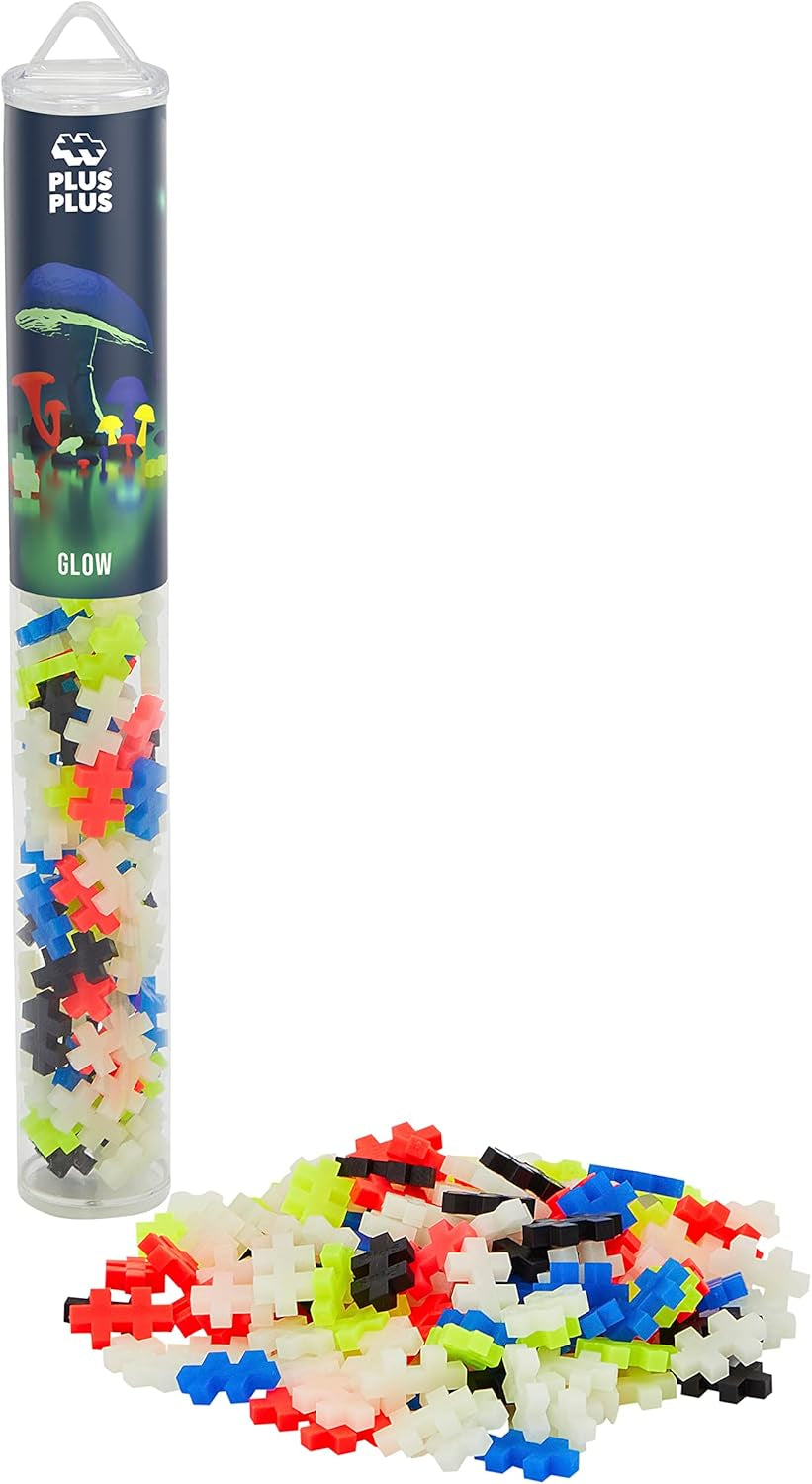 Plus-Plus 9604262 Geniales Konstruktionspielzeug, Regenbogen, Kreativ-Bausteine ​​​​Tube, 240 Teile