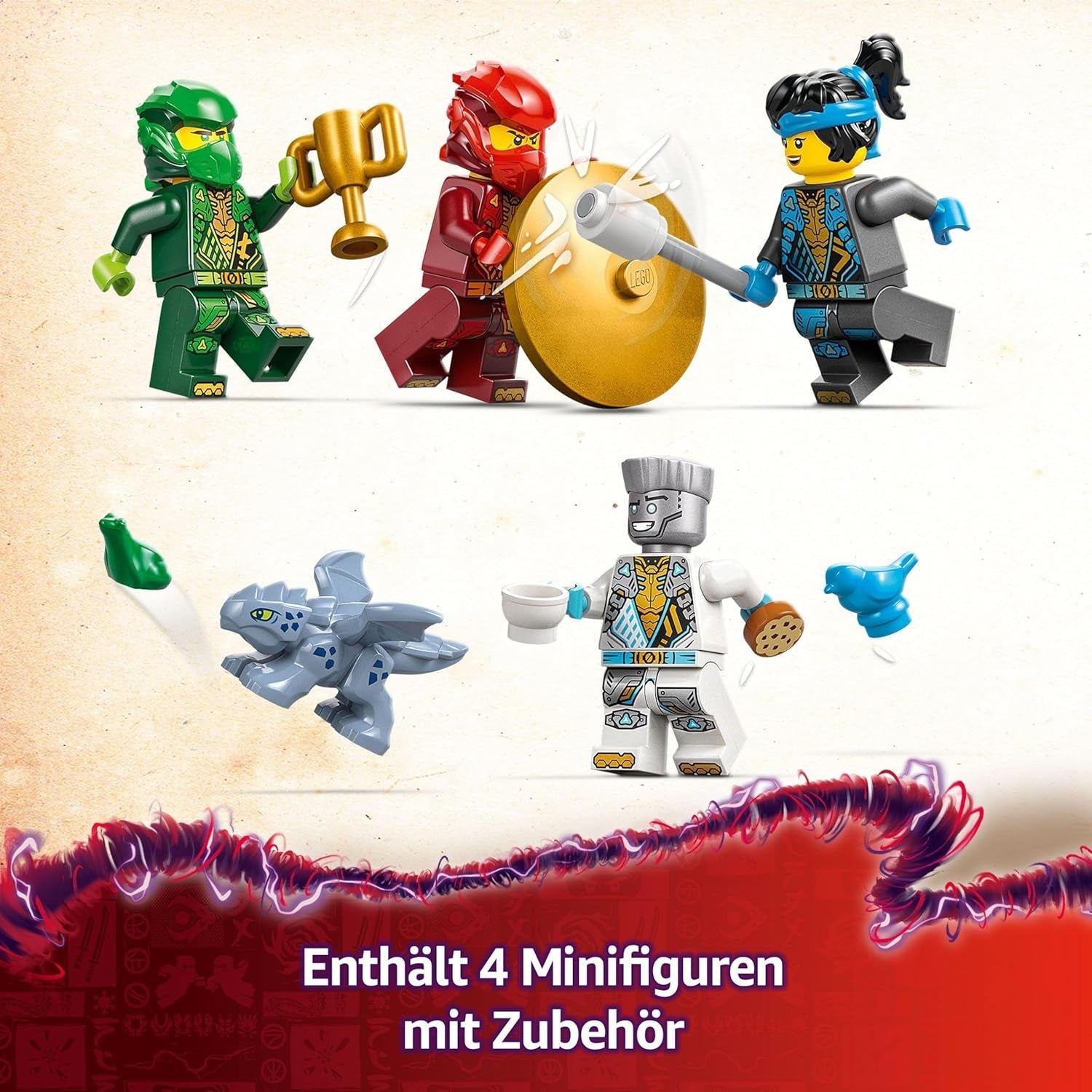 LEGO NINJAGO Tempio Ninja Spinjitzu - Set da gioco con 4 minifigure e 1 personaggio del drago - Set da costruzione - Regalo di Natale o di compleanno per ragazzi e ragazze dai 4 anni 71831 Set da costruzione Besuche den LEGO-Store