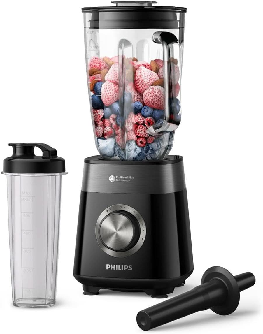 Philips Robot da cucina e frullatore – 600 W, 2 litri, App Homeid, 2 Geschwindigkeitsstufen + Impulsfunktion, Problend, Ice-Crush-Funktion (HR2291/41) Cucina Naty Shop 1200 Watt