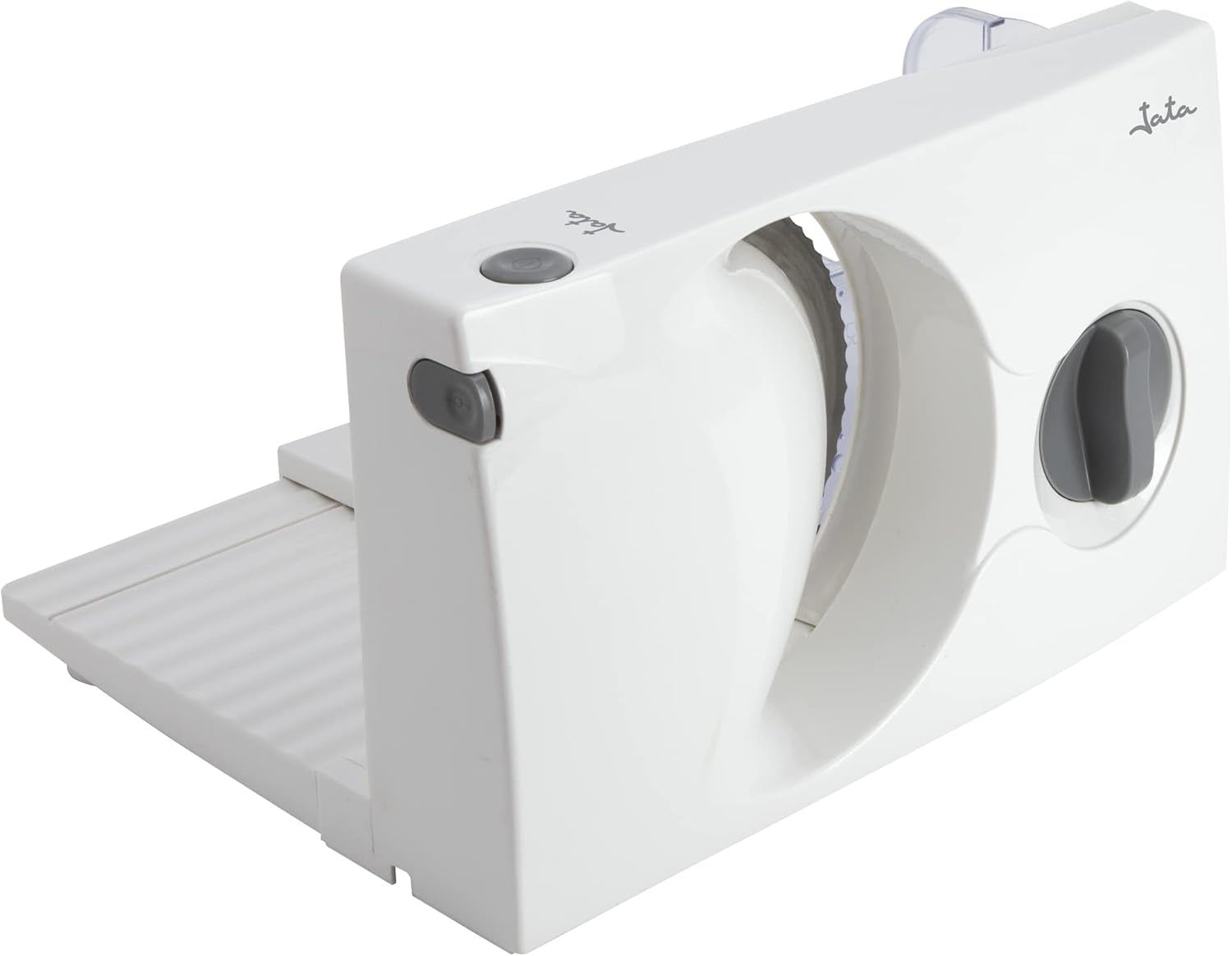 JECF0300 Affettatrice Elettrica Compatta, Lama Removibile in Acciaio Inox, Diametro 170mm, Controllo Spessore da 0 a 15mm, Grattugie e Affettatrici 150W Naty Shop Default Title