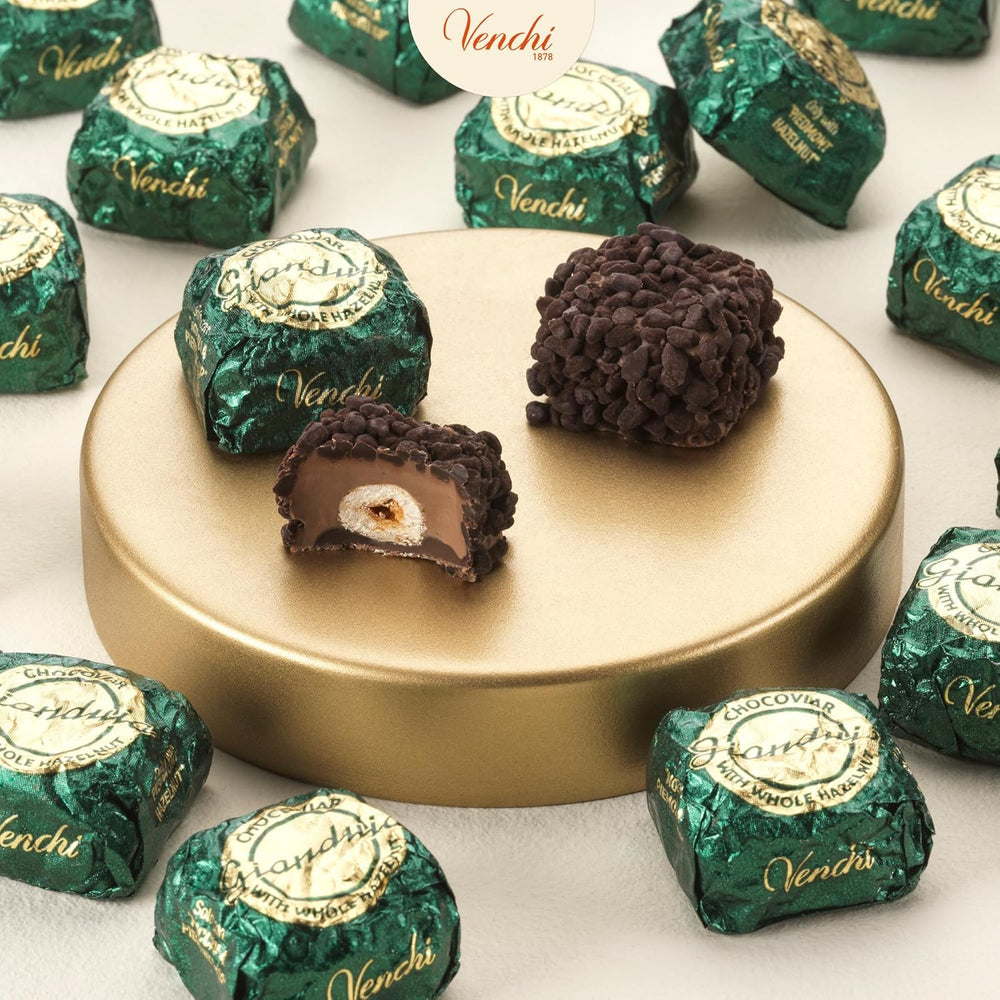 Venchi – Chocoviar Gianduia, praline in sacchetto da 1 kg, cioccolato Gianduia prodotto esclusivamente con “Nocciole di bosco Piemonte”, senza glutine, senza coloranti artificiali e senza conservanti