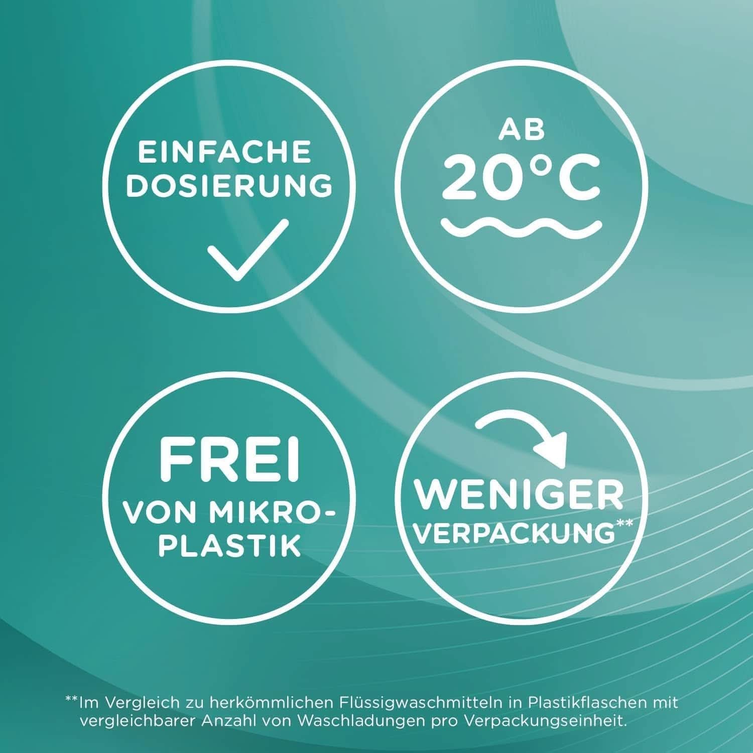 Foglio detersivo Dr Beckmann MAGIC LEAVES COLOR | Salviette predosate e idrosolubili | Salvaspazio e facile da usare | 25 fogli di detersivi per bucato Naty Shop