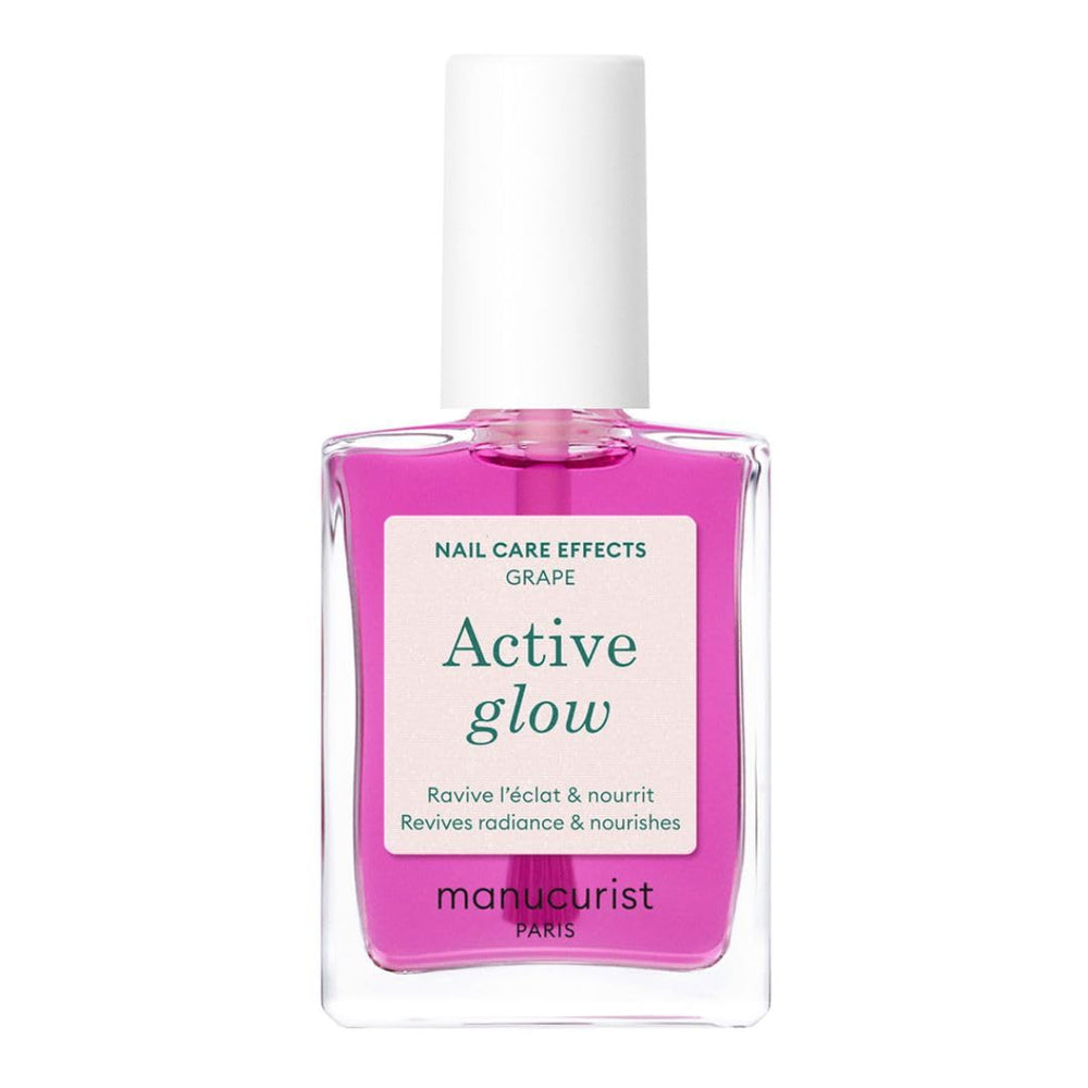 MANUCUIST Nail Care Repair Active Glow Raspberry (Rosa) a base biologica: Mandorla Dolce, Lampone, Smalto Nutriente e Lucido, Effetto Rosa Trasparente - Smalto Nude