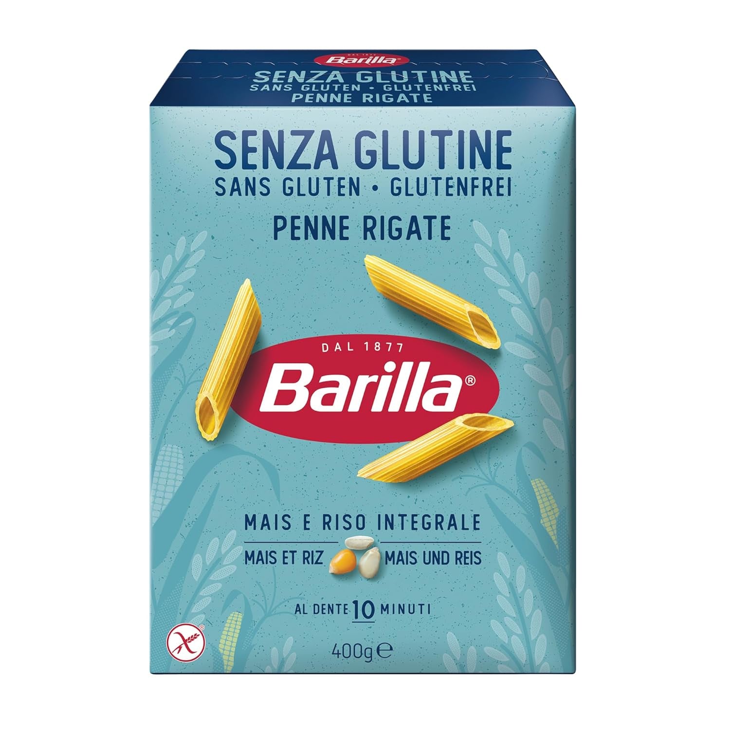 Penne Rigate Barilla pasta senza glutine, a base di riso e mais – 1 confezione (1 x 400g)