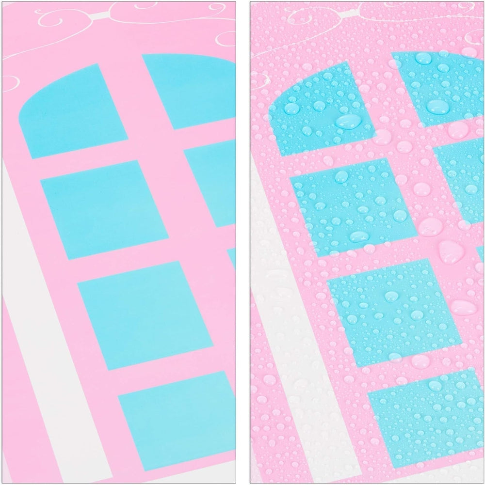 Relaxdays Scaffale per Cameretta per Bambini, Castello della Principessa, Plastica, Armadietto Fai da Te con Ante, HBT: 128 X 110 X 37 Cm, Rosa Naty Shop Dollhouses