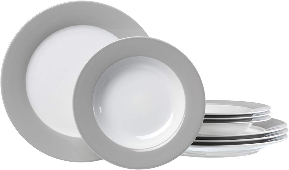 Ritzenhoff & Breker Kombiset Doppio, 24-Teilig, Grau Seturi vesela masa Naty Shop Grau Tafelservice