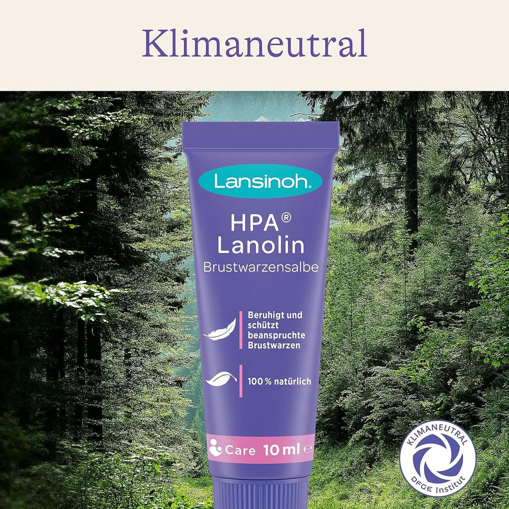 Lansinoh HPA Lanolin Brustwarzensalbe, 10 Ml - 100% Natürlich - Beruhigt & Schützt Beanspruchte Brustwarzen - Klimaneutral, 10940, Farblos Accessori Alimentazione e Allattamento Bebè Naty Shop