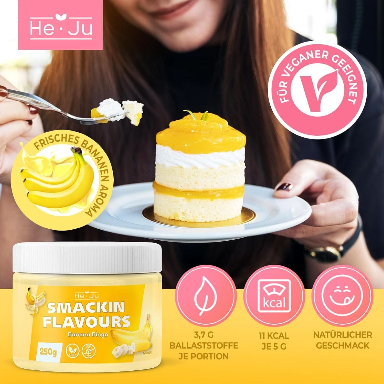 He-Ju, Polvere al gusto di banana, 250 grammi Aromas Naty Shop