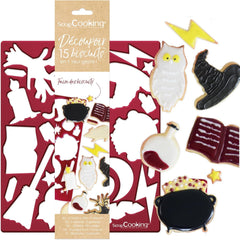 RECIPIENTE DE GĂTIT - Formă de tăiat fursecuri, Wizard – Tavă de copt cu forme pentru fursecuri, shortbread, decorațiuni 2066